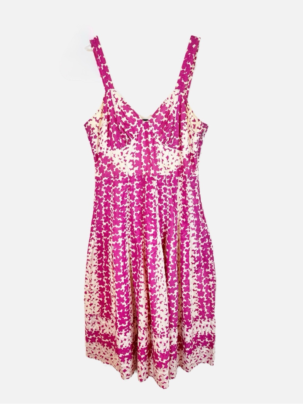 Marc by Marc Jacobs | Cream and Pink Pattern Midi Dress, 2